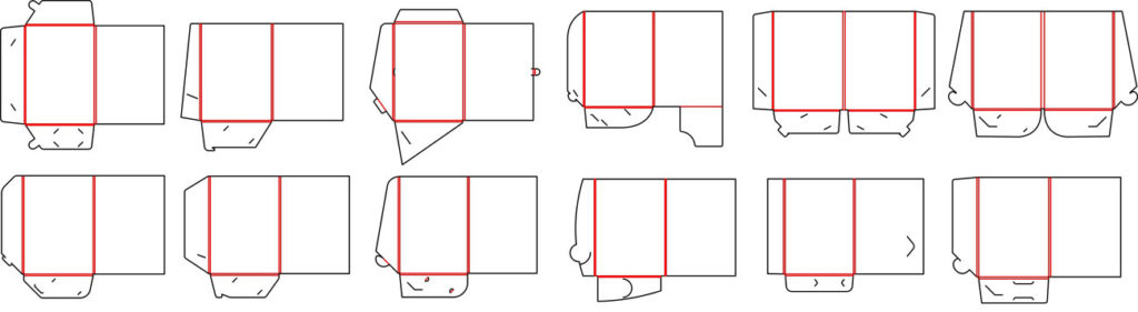 Plus de 250 formes de découpes pour chemise porte-documents.